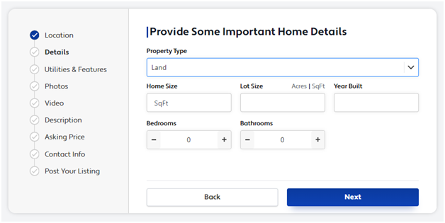 Step Step 5 Provide Details About Your Vacant Land