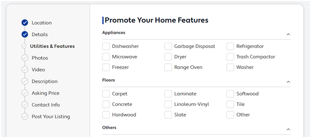 Step 6 Selecting Applicable Utilities and Features